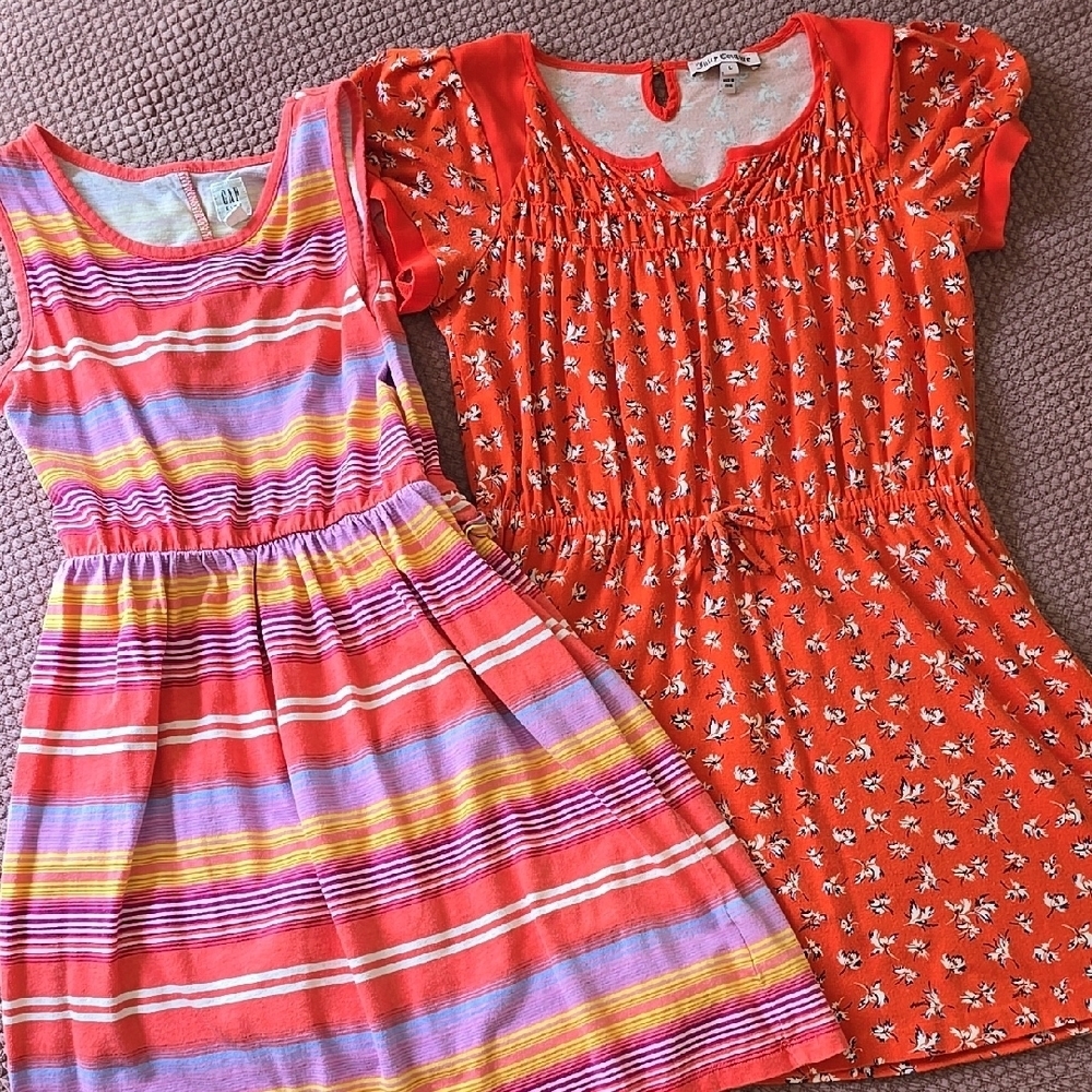 Juicy Couture & Gap Kids Striped and Floral Kids Dresses - Lot of 2